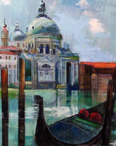 Santa Maria Della Salute 36x30 - Italy Original Painting - Alex Zwarenstein